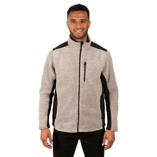 Trespass Men's Farantino Fleece Jacket - Truffle Brown Stripe