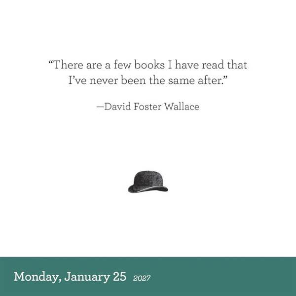 A Book Lovers Year Desk Calendar 2027, Desk Calendars, Day To View, History & Literature, Gift