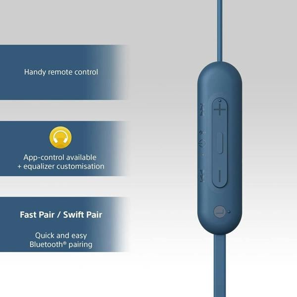Sony In Ear Wireless Headphones Blue - WI-C100/LZ