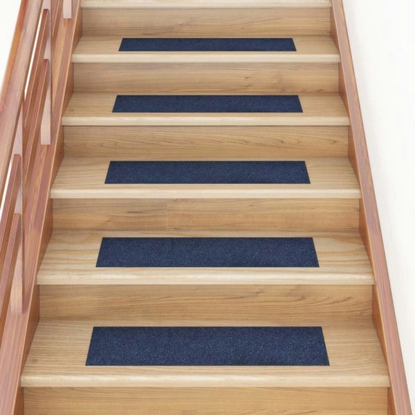 Berkfield Self-adhesive Stair Mats Rectangular 15 pcs 76x20 cm Blue