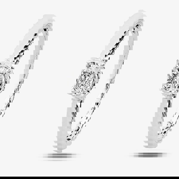 T. H. Baker 9ct White Gold 0.50ct Diamond Mount Accent Solitaire Ring TH010197R