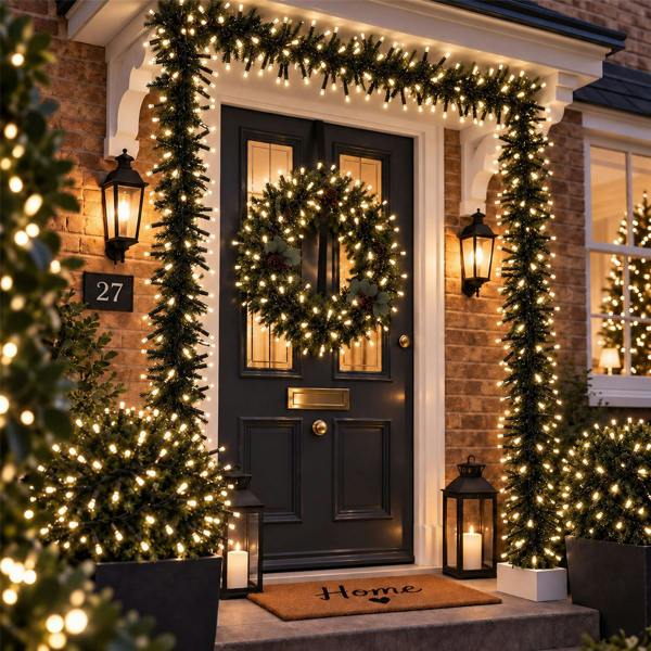 Cluster Christmas Lights with 8 Effects, Green Cable, Low Voltage, Indoor and Outdoor Use - 480 to 960 LEDs image 8