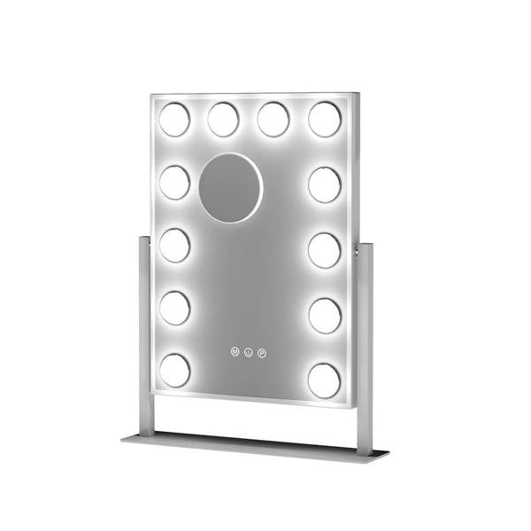 Emitto LED Makeup Mirror 3 Color Dimmable Touch Control Beauty Mirror Portable