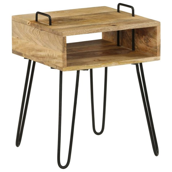 Berkfield Bedside Table Solid Mango Wood 40x34x47 cm