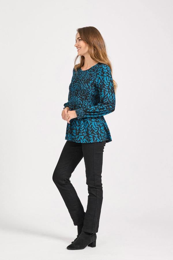 Mudflower Leaf Print Soft Touch Tunic