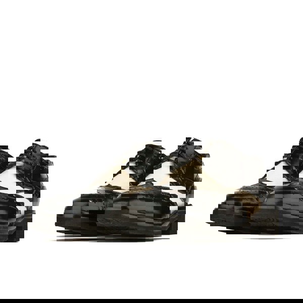 Embassy London Eton - Cream & Black - Women's square toe leather lace up in white & black