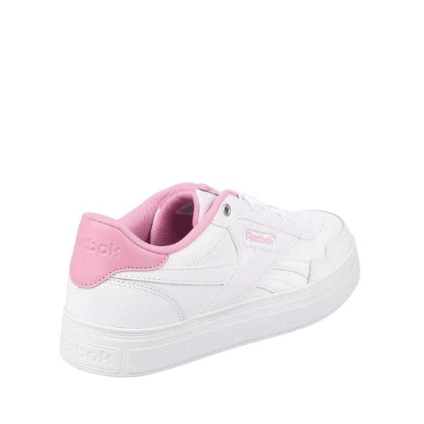 Reebok Womens/Ladies Court Advance Bold Leather Trainers - White/Pink - 