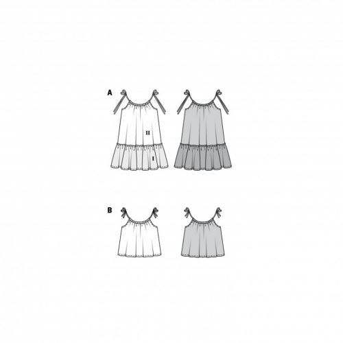 Burda Sewing Pattern 9280 Tops and Dresses For Kids, 104 to 140 - Easy