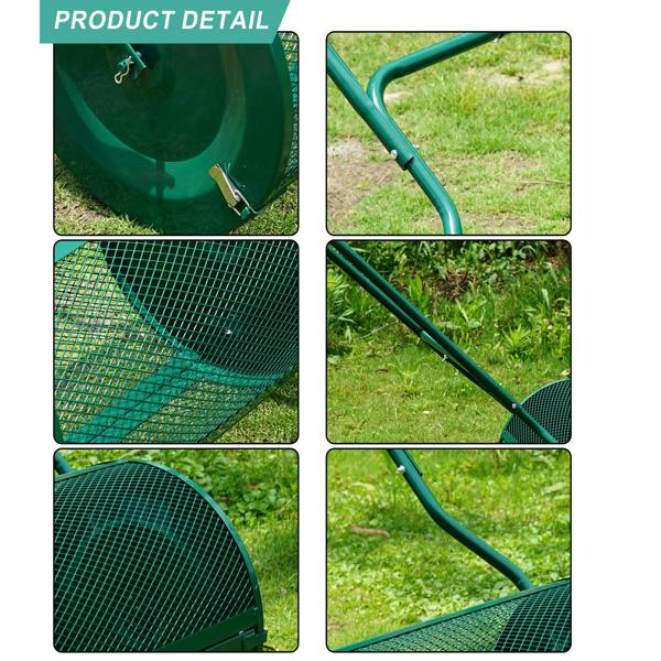 Gr8 Garden 76L Garden Compost Spreader Roller for Lawn, Soil, Peat Moss & Manure