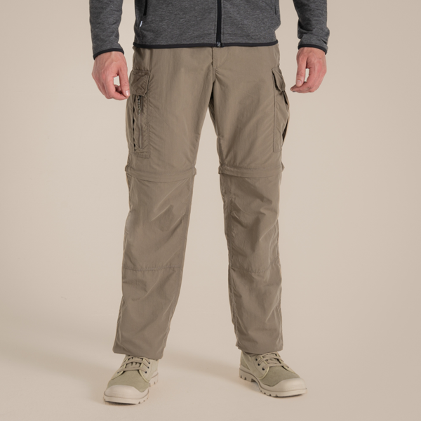 Craghoppers Mens NosiLife III Convertible Cargo Trousers - Pebble