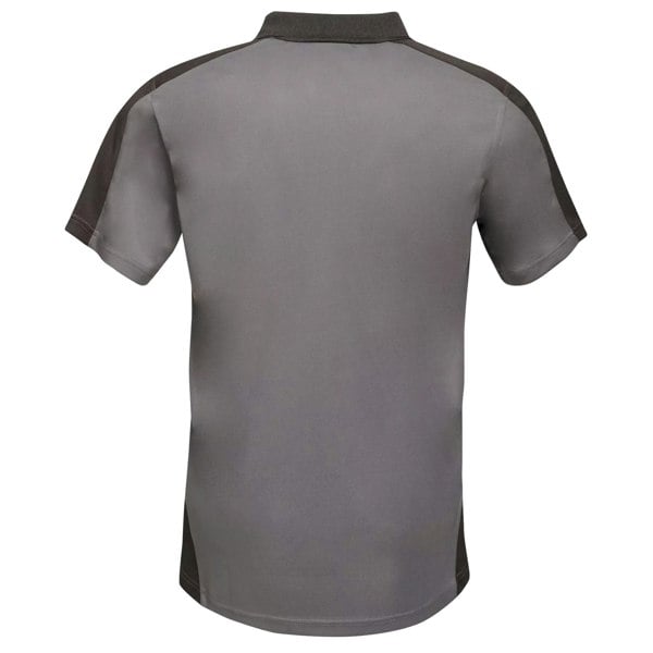 Regatta Contrast Coolweave Pique Polo Shirt - Seal Grey/Black