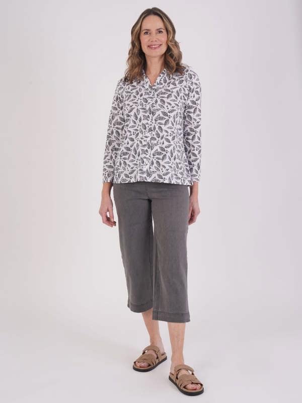 TIGI Etched Leaf Mock Shirt