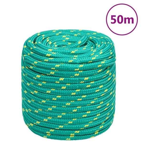 Berkfield Boat Rope Green 16 mm 50 m Polypropylene