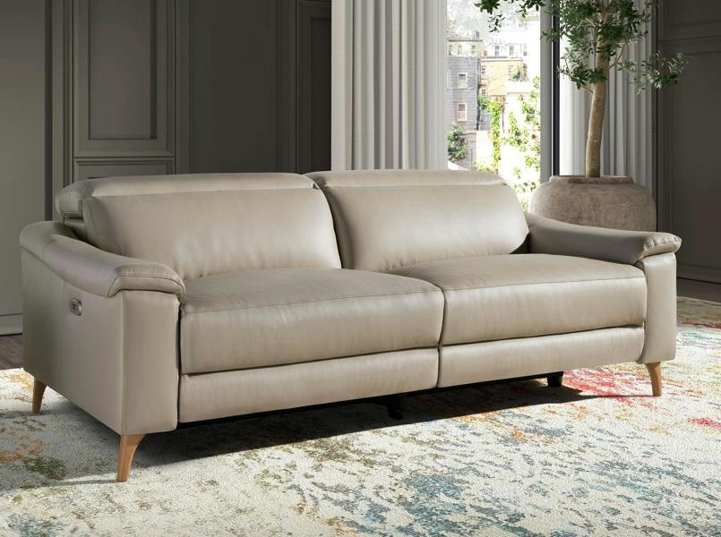 Angel Cerdá Relax sofa in taupe grey leather 6189/6190