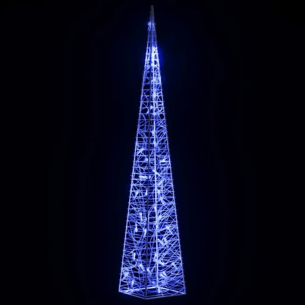 Berkfield Acrylic Decorative LED Light Cone Blue 90 cm