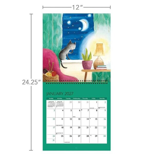 Cute Cat's Calendar 2027, Wall Calendars, Month To View, Cats, Gift