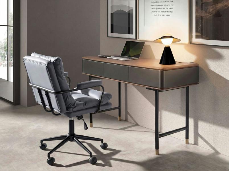 Angel Cerdá Table lamp in white glass and black steel 8089