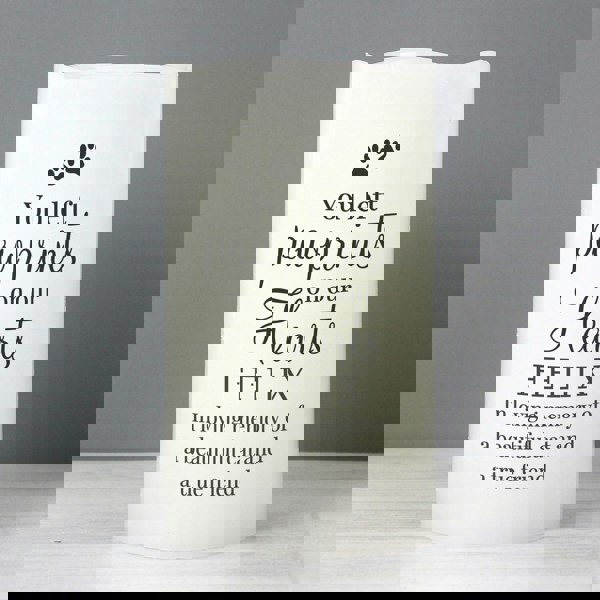 Personalised Memento Company Personalised Pawprints On Our Hearts LED Candle