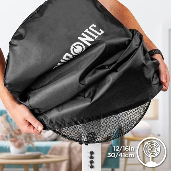 Duronic Fan Dust Cover Black for 12 & 16 Inch Pedestal & Desktop Fans Wipe Clean Cover Only