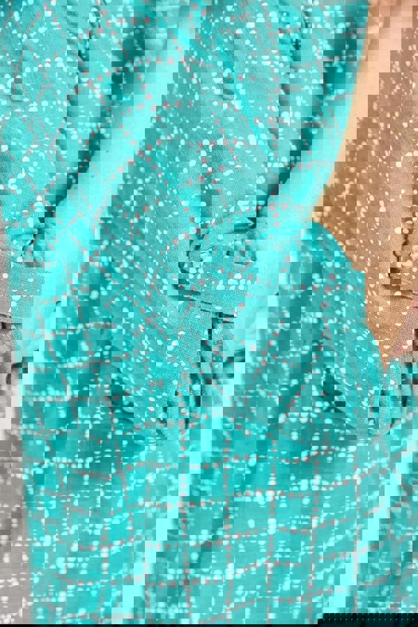 Dotted Check Print Top