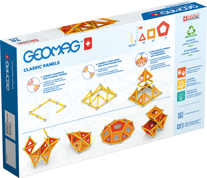 Geomag Magnetic Panels - 78 Pieces