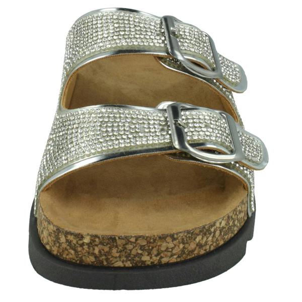 Spot On Ladies Spot On Wide Fit Slider Sandals F12009