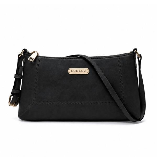Lorenz Suedette Effect Compact Shoulder Bag