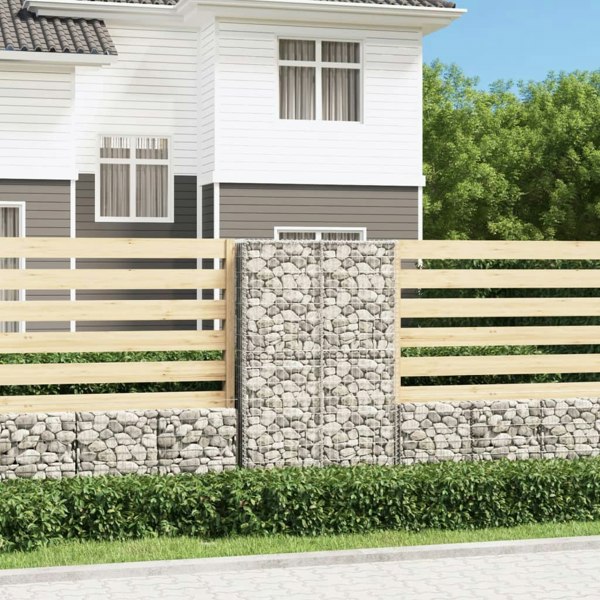 Berkfield Gabion Basket with Lids Galvanised Wire 150 x 100 x 30 cm