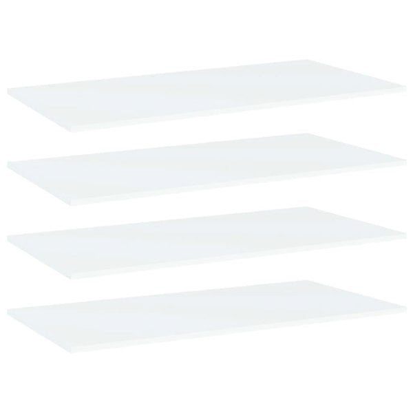 Berkfield Bookshelf Boards 4 pcs White 80x20x1.5 cm Engineered Wood