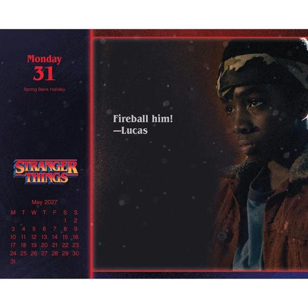Stranger Things Desk Calendar 2027, Desk Calendars, Day To View, Entertainment, Gift