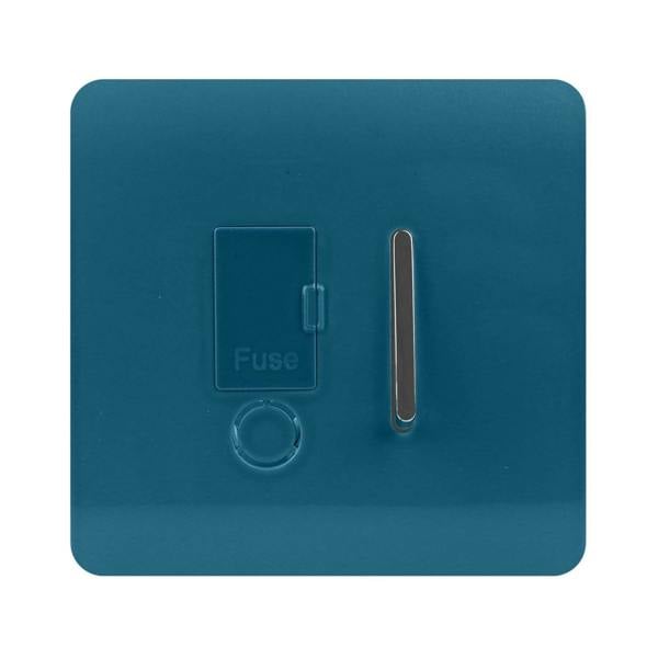 Trendi Switch 13 Amp Fused Spur with Flex Outlet in Ocean Blue