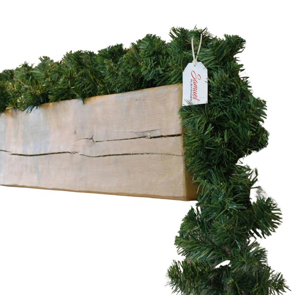 Samuel Alexander 2 Pack 270cm (9ft) x 20cm Imperial Pine Christmas Garland Decoration Plain Green