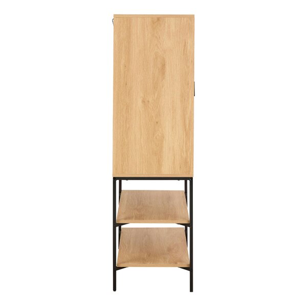 Wyld Haus Jaipur Cabinet 2 Doors 3 Shelves With Oak Lamella Front