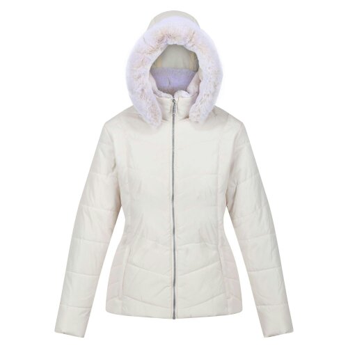 Regatta Womens/Ladies Wildrose Baffled Padded Hooded Jacket - Light Vanilla - 12 UK - Light Vanilla - 100% Polyester