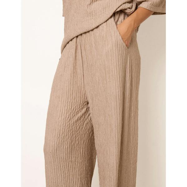 Blue Vanilla Diamante Textured Trousers