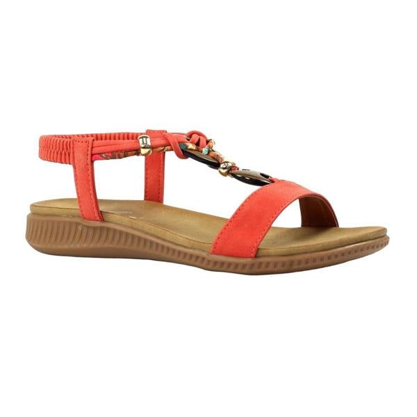 Lunar Womens/Ladies Brava Sandals - Orange - 