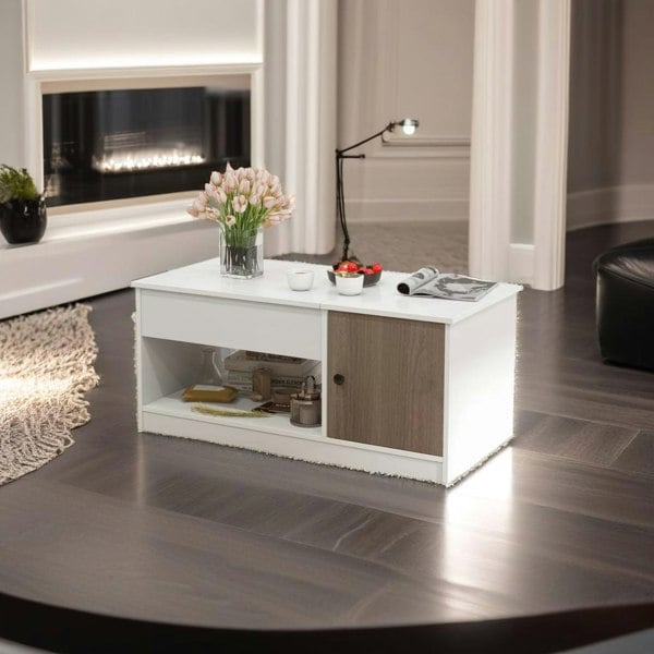 Modcraft Lift Top Coffee Table with Storage – Wooden Centre Table