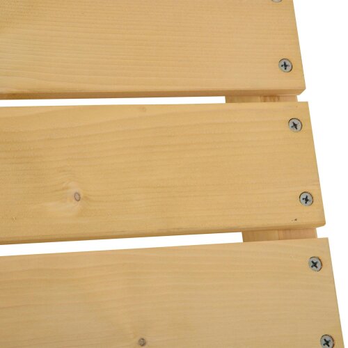 Wyld Haus Liveba 110cm Fir Wood Natural Backless 2 Seater Garden Bench Set With Slatted Seats