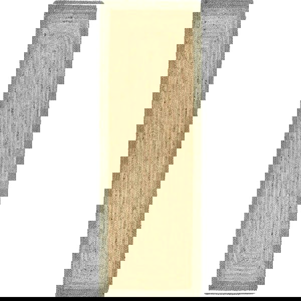 The Rugs Hand-Braided Jute Rug with Colourful Border