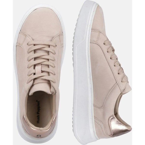 Hush Puppies Camille Lace Cupsole Women's Trainers in Blush