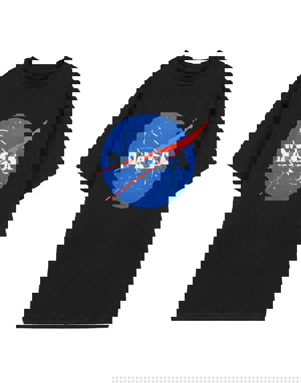 NASA Unisex Kids Black Classic Logo Short Sleeved T-Shirt