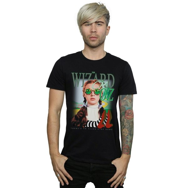 The Wizard Of Oz Mens No Place Checkerboard T-Shirt - Black