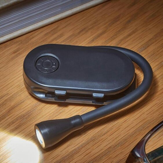 Rechargeable Stepless-Dimming Clip-On Book Light