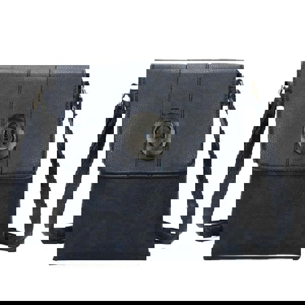 Love EMVY Button Front Messenger Crossbody Bag