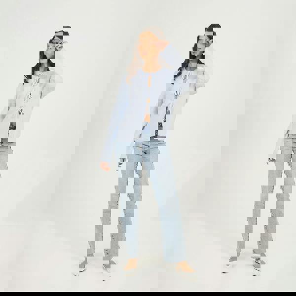 Brave Soul Blue Tie Fastening Fisherman Knit Cardigan - Blue Image 3