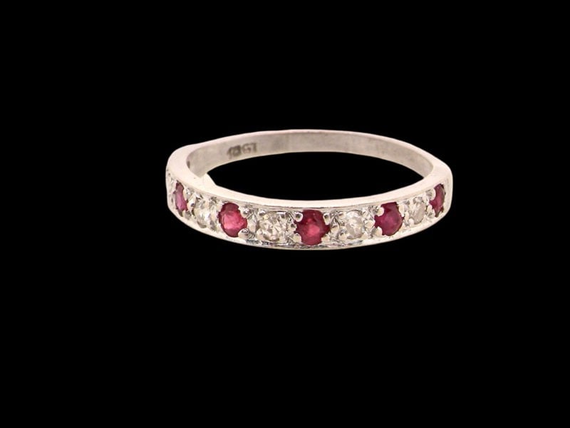 Vintage Tom A Ruby and Diamond Eternity Ring