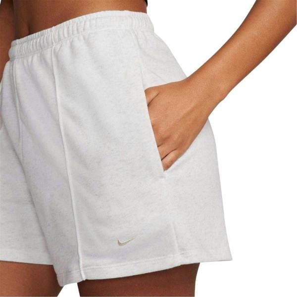 Nike Womens/Ladies Fleece Elasticated Waist Relaxed Fit Sweat Shorts - Grey Marl - 