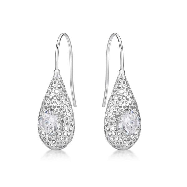 925 Sterling Silver Drop Earrings for Women with Cubic Zirconia Stones - namana.london