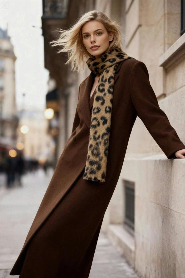 WOVCOR Patterned Soft Textured Knit Scarf