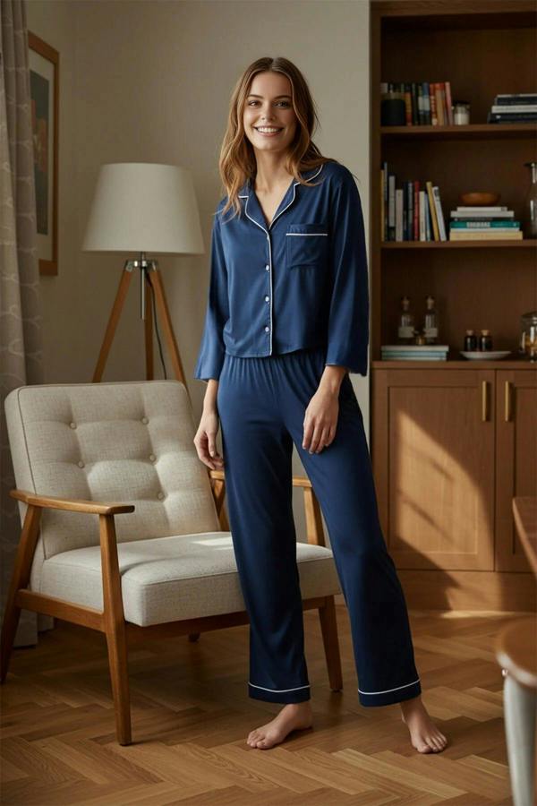 WOVCOR 2-Piece Viscose Woven Pajama Set